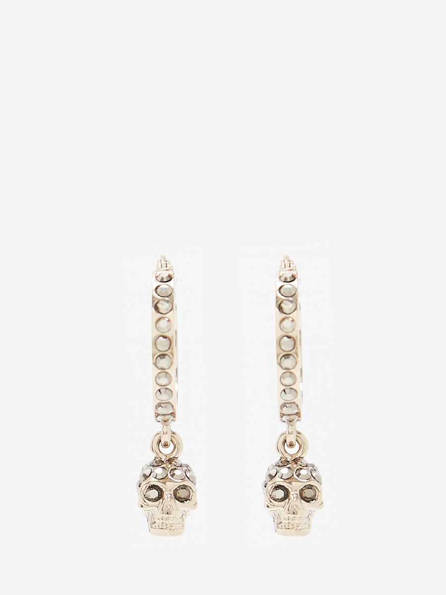 ALEXANDER MCQUEEN - Skull Mini Creole Hoop Earrings - Item 550503J160K7286